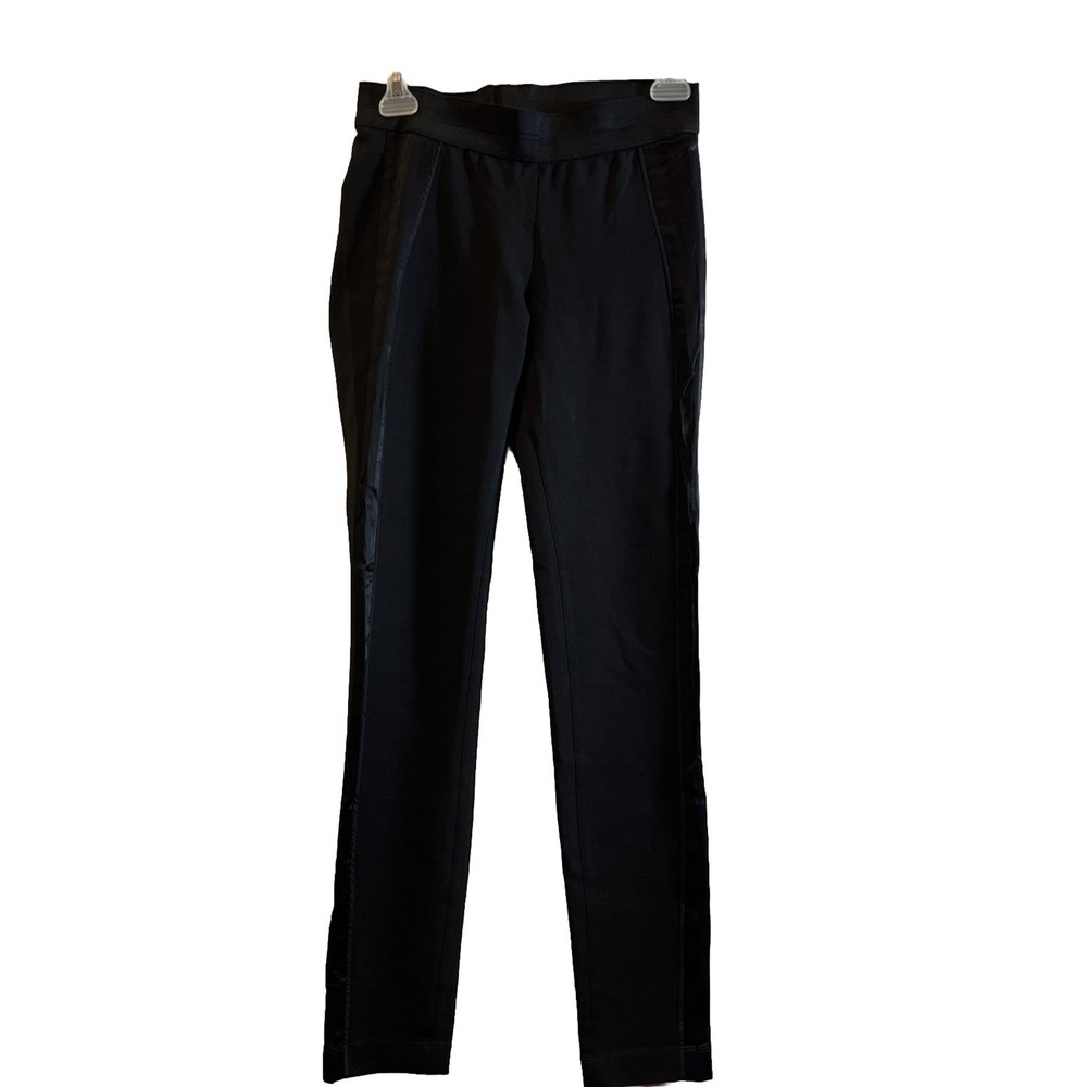 Vince Women's Suede Viscose Leggings Black Side Panels Size S